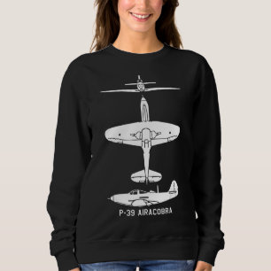 Sudadera P 39 Airacobra American Ww2 Fighter Plane Silhouet