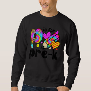 Sudadera P Es Para Pre K Tie Dye Manzana Maestro Estudiante