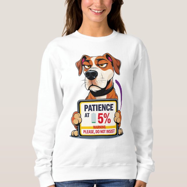 Sudadera Paciencia Baja al 5% (Anverso)