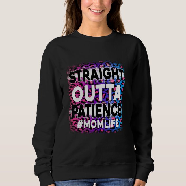 Sudadera Paciencia directa de las mujeres con leopardo de l (Anverso)