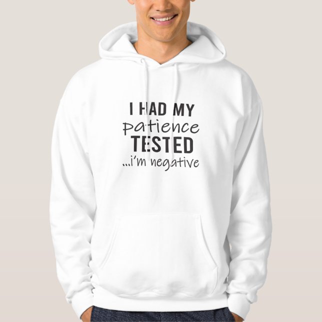 Sudadera Paciencia negativa (Anverso)