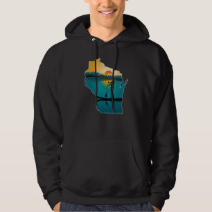 Sudadera Paddleboarding en Wisconsin al atardecer