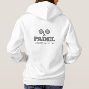 Sudadera Padel Eat Sleep Play Repetir hoodilla para mujeres