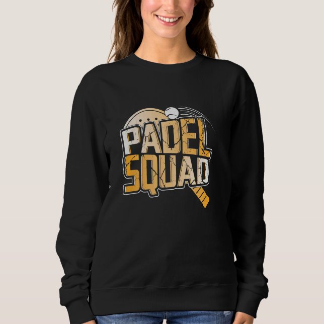 Sudadera Padel Jugando Racket Padel Jugador Fu (Anverso)