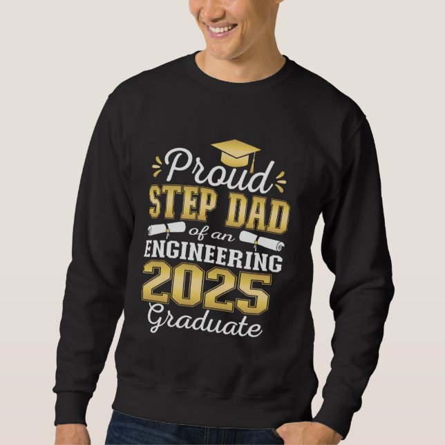 Sudadera Padrastro Orgulloso de la Graduada de Ingeniería d (Anverso)