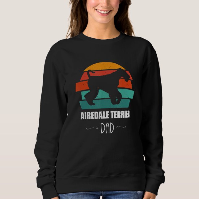 Sudadera Padre Airedale Terrier para amantes de los perros (Anverso)