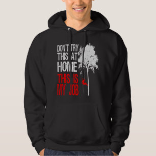 Sudadera Padre Arborista Hombre Trepando Árbol Motosierra C