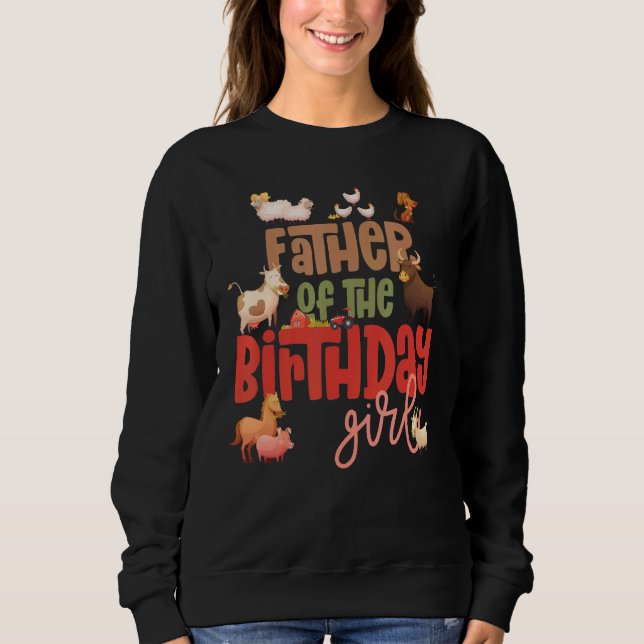 Sudadera Padre Barn Animales Granja País Equipo de Cumpleañ (Anverso)