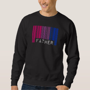Sudadera Padre Código de barras Bisexual Bandera del Orgull