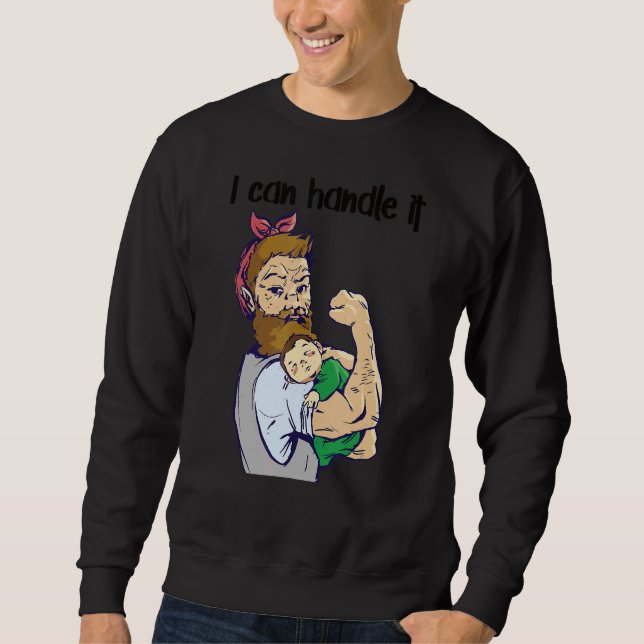 Sudadera Padre Con Hijo En Brazos Licencia Parental Present (Anverso)