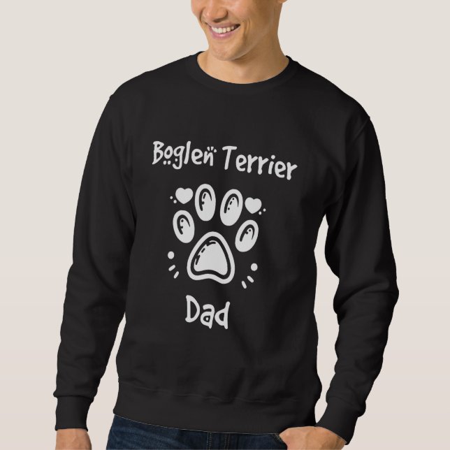 Sudadera Padre de Boglen Terrier Beagle Mezcla de Boston Te (Anverso)