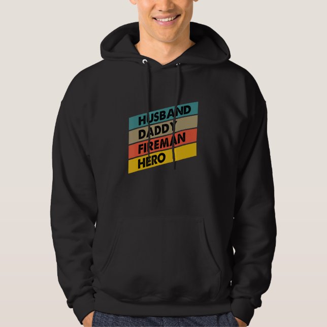 Sudadera Padre de bombero héroe de bombero padre de marido (Anverso)