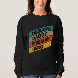 Sudadera Padre de bombero héroe de bombero padre de marido