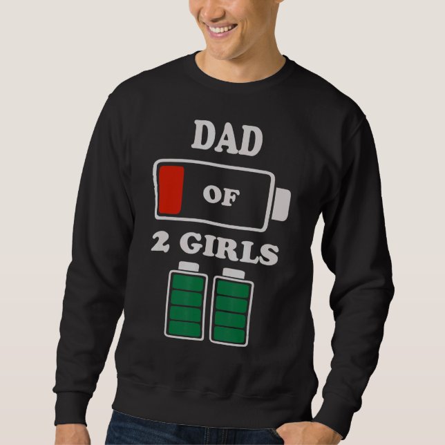 Sudadera Padre De Dos Chicas (Anverso)