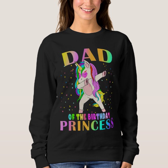 Sudadera Padre De La Princesa De Cumpleaños Chica Dabbing U (Anverso)
