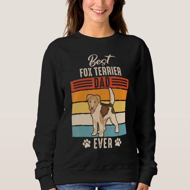 Sudadera Padre de papá de perro de Fox Terrier con cable (Anverso)