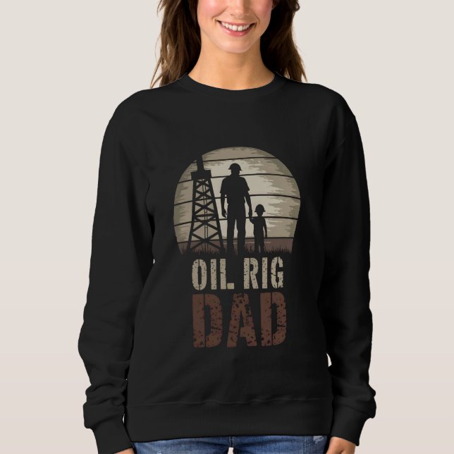 Sudadera Padre de plataforma petrolera Proveedor Protector  (Anverso)