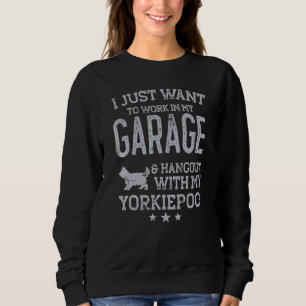 Sudadera Padre de Yorkiepoo Coche Garaje Encuentro Hombres