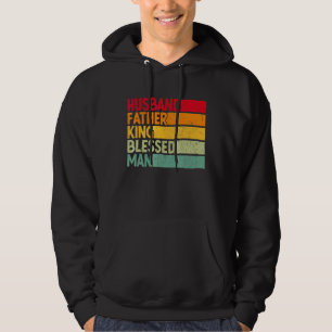 Sudadera Padre del Esposo Rey Hombre Bendecido Padre Negro