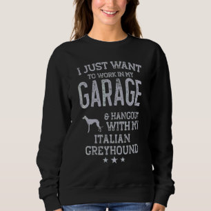 Sudadera Padre del galgo italiano Salida de coches del gara