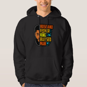 Sudadera Padre del marido Rey Hombre Bendecido Melanín Negr