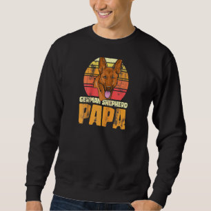 Sudadera Padre del perro Papa German Shepherd Raglan