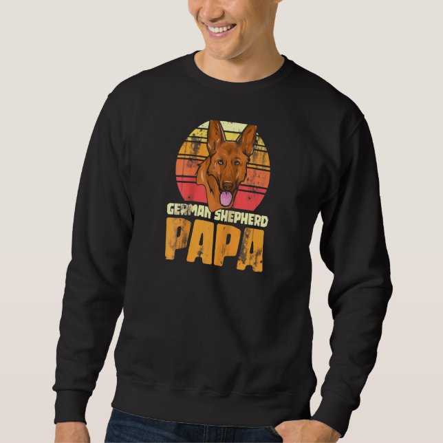 Sudadera Padre del perro Papa German Shepherd Raglan (Anverso)