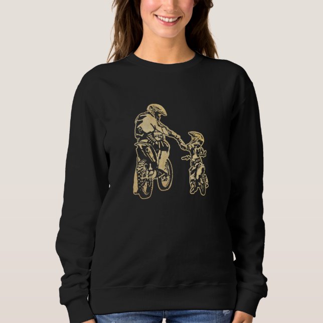 Sudadera Padre E Hijo Dirt Bike Racer Dirt Road Carreras Mo (Anverso)