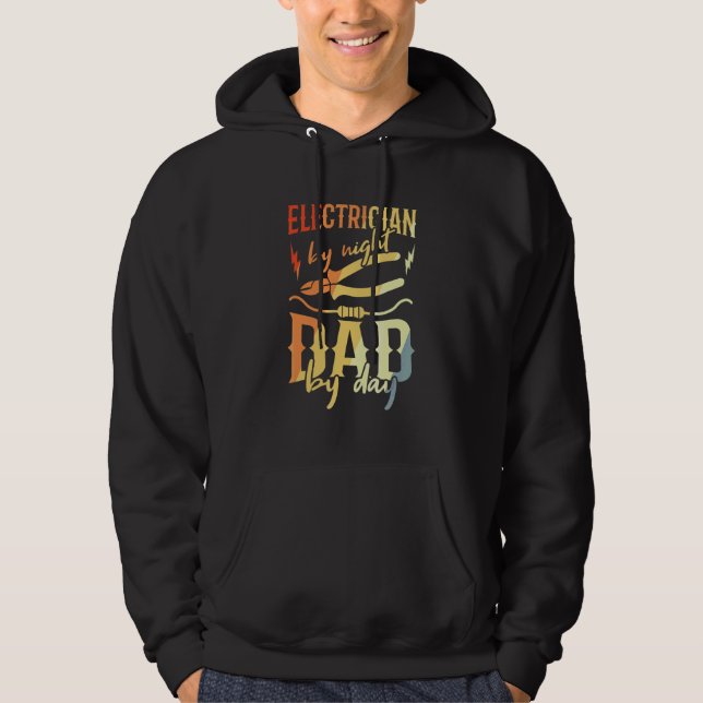 Sudadera Padre Electricista Hombre Técnico En Electrónica P (Anverso)