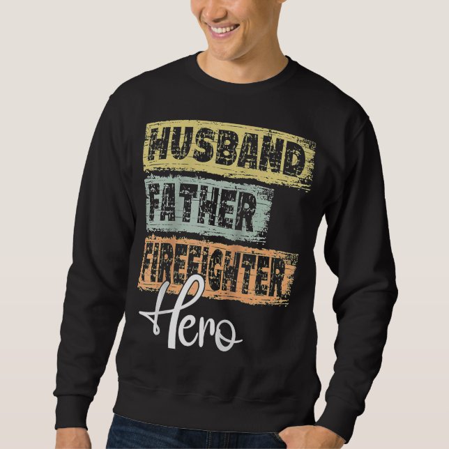 Sudadera Padre héroe de la profesión masculina El bombero R (Anverso)