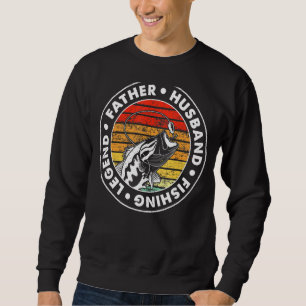 Sudadera Padre hombres esposo marido Leyenda de pesca Bass