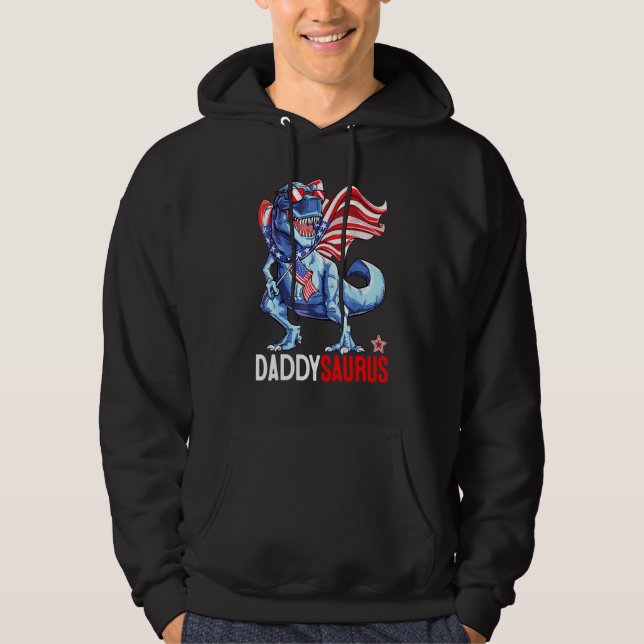 Sudadera Padre Idea Dinosaurio Familia Dadsaurus T Rex 4 De (Anverso)