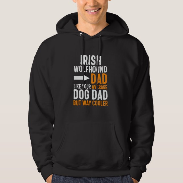 Sudadera Padre Irish Wolfhound Como tu padre de perro prome (Anverso)