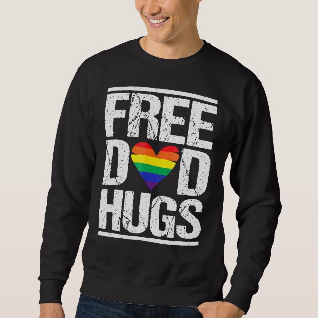 Sudadera Padre Libre Abraza Lgbt Orgullo Arcoiris Stepfa (Anverso)