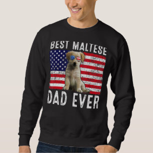 Sudadera Padre Maltés Usa Propietario De Perro Maltés Bande