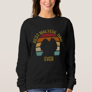 Sudadera Padre maltés vintage, propietario de un perro malt