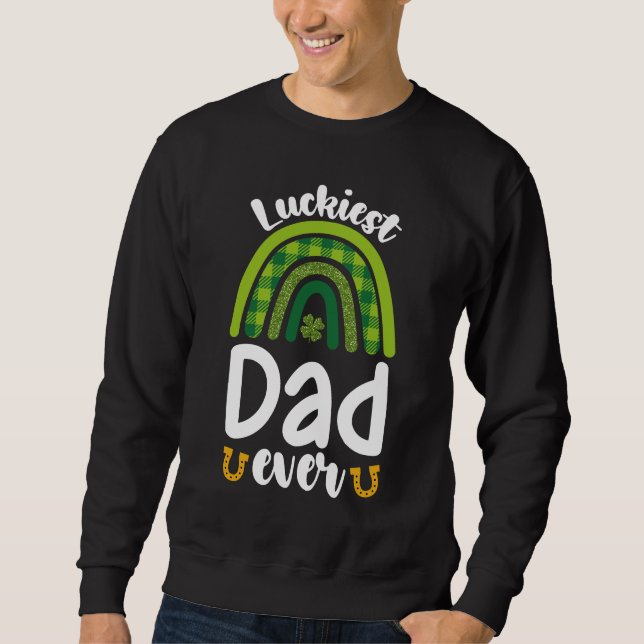 Sudadera Padre más afortunado del Día de San Patricio (Anverso)
