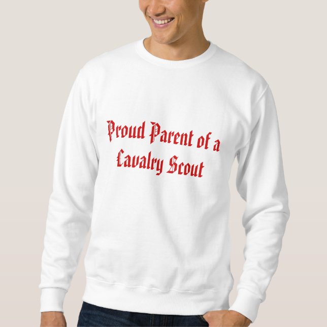 Sudadera Padre orgulloso de un explorador de la caballería (Anverso)