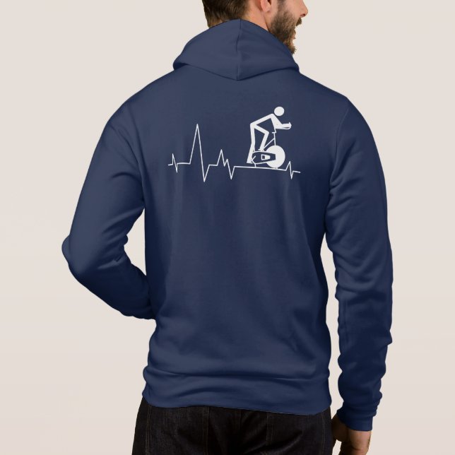 Sudadera Padre Personalizado del latido del corazón del cic (Reverso)