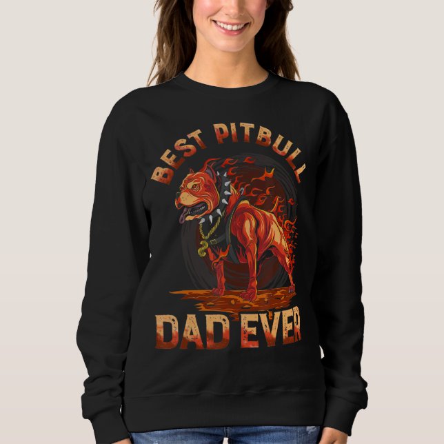 Sudadera Padre Pitbull Mejor Padre De Pitbull (Anverso)
