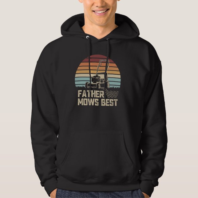 Sudadera Padre priva de los mejores cuidados de césped dive (Anverso)