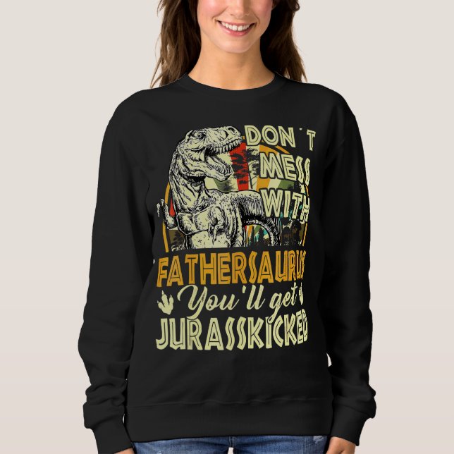 Sudadera Padre retro macho Rex Saurus Día del Padre (Anverso)