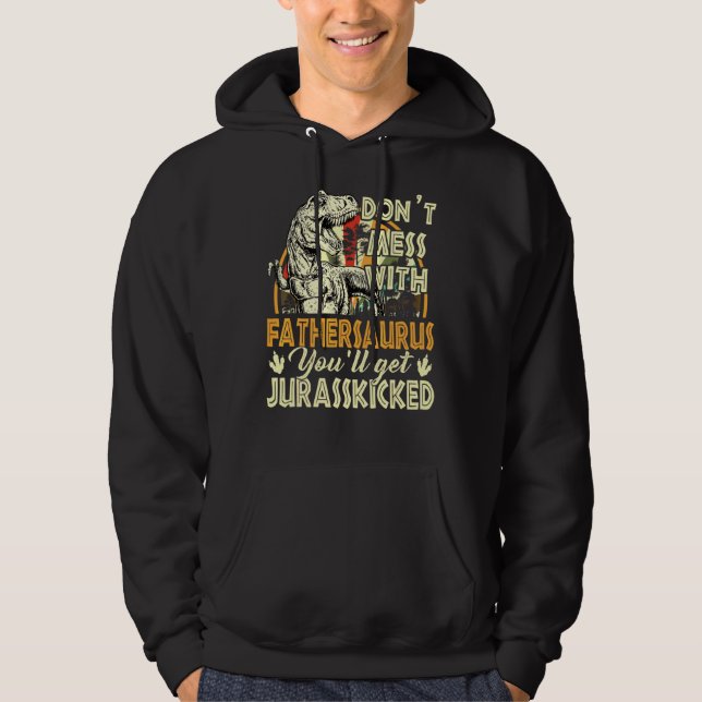 Sudadera Padre retro macho Rex Saurus Día del Padre Christm (Anverso)
