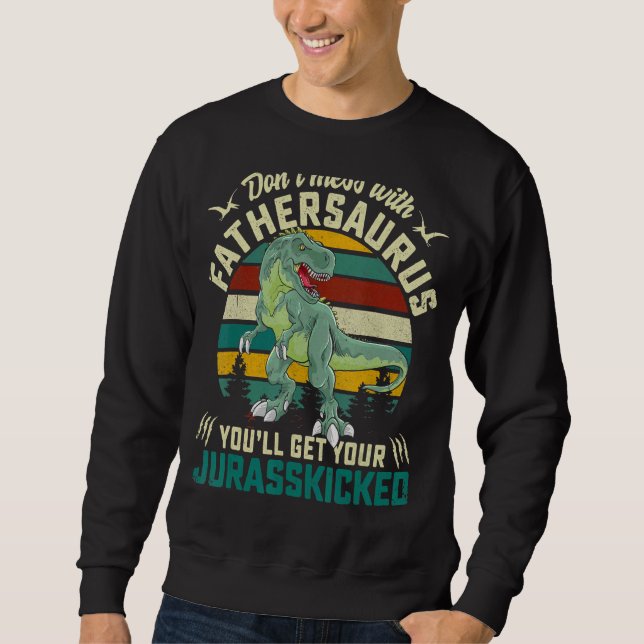 Sudadera Padre Rex Saurus Dinosaurios Familia Coincidiendo  (Anverso)