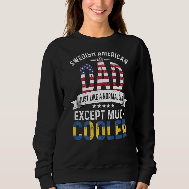 Sudadera Padre Sueco Estadounidense Día del Papa (Anverso)