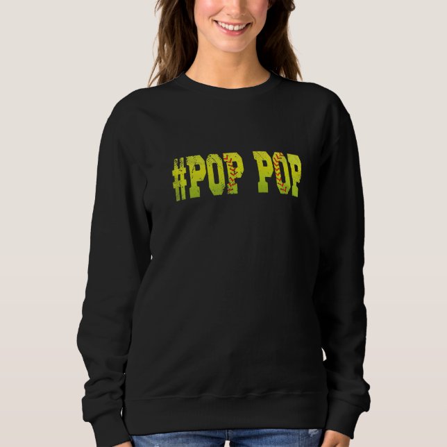 Sudadera Padres del Softball Pop Pop Pop Pop Softball (Anverso)