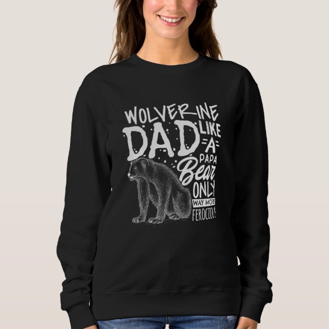 Sudadera Padres día Wolverine Dad Papa Bear (Anverso)