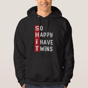 Sudadera Padres gemelos Citas Tan Felices Que Tengo Gemelos