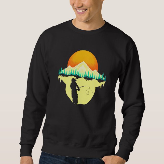 Sudadera Padres Pescadores Día Hobby Pesca Retro (Anverso)