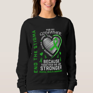 Sudadera Padrino de la cinta verde Conciencia sobre la salu